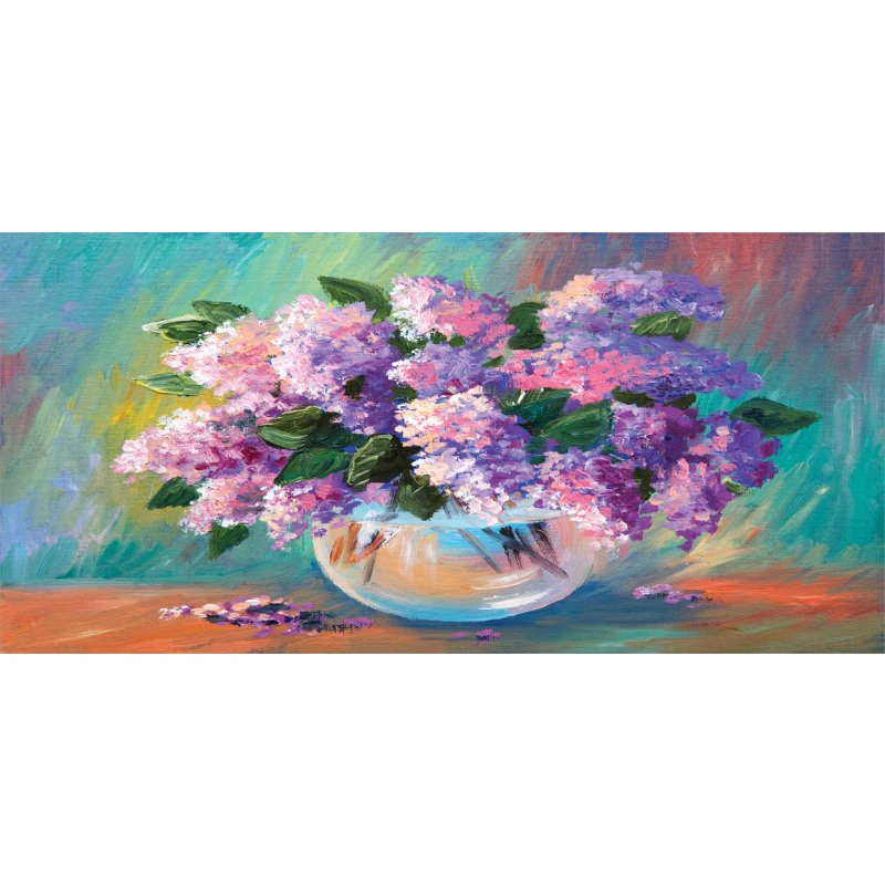 Oil Painting Flowers Art Piggy Bank