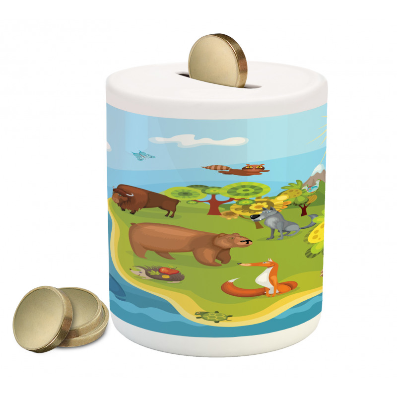 Happy Planet Mountains Piggy Bank