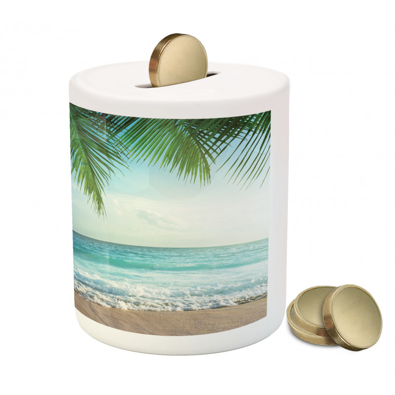 Palms Tropical Island Piggy Bank