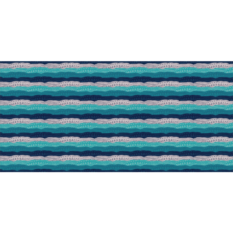Ornamental Waves in Blue Tones Piggy Bank