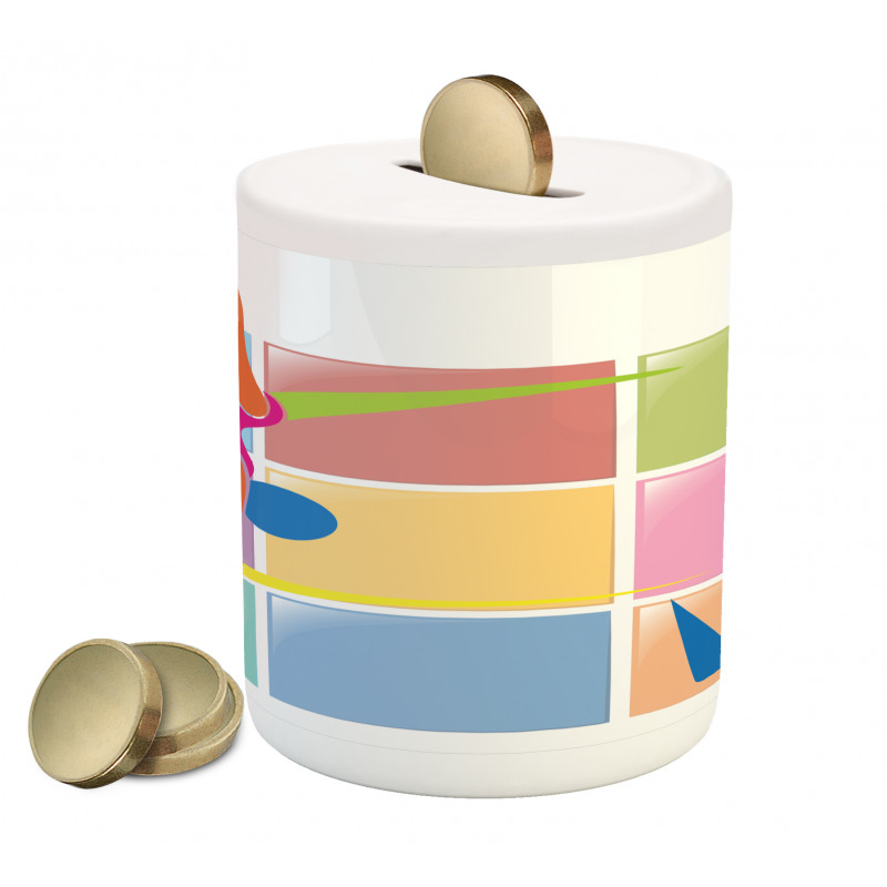 Abstract Athlete Piggy Bank