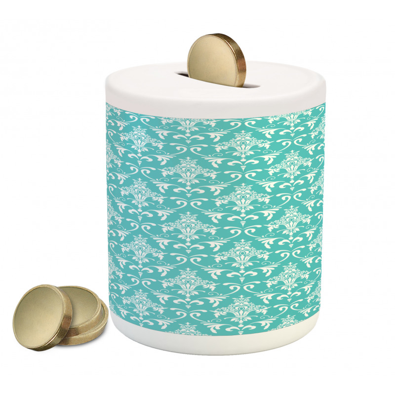 Classic Floral Motif Piggy Bank