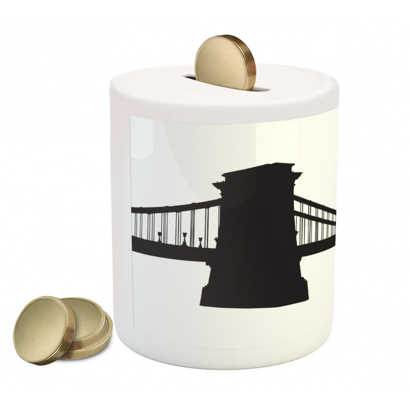 Chain Bridge Budapest Art Piggy Bank