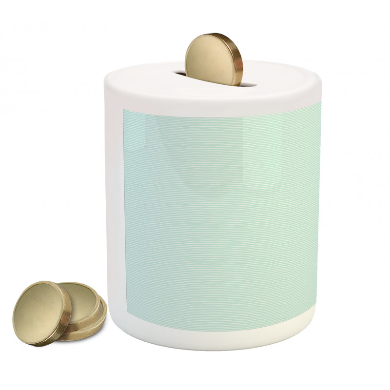 Wavy Pastel Stripes Uneven Piggy Bank