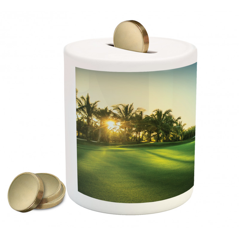 Countryside Sunset on Field Piggy Bank