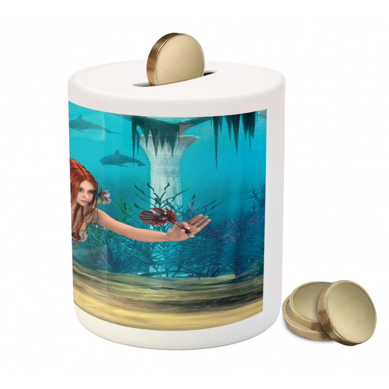 Magic Aqua Sea Lily Piggy Bank