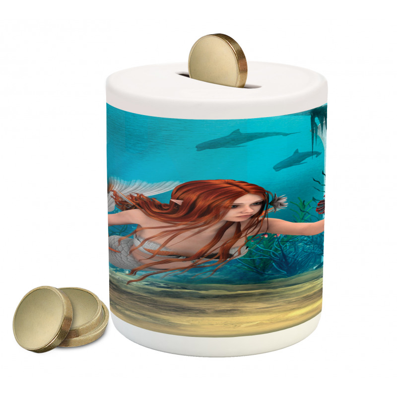 Magic Aqua Sea Lily Piggy Bank