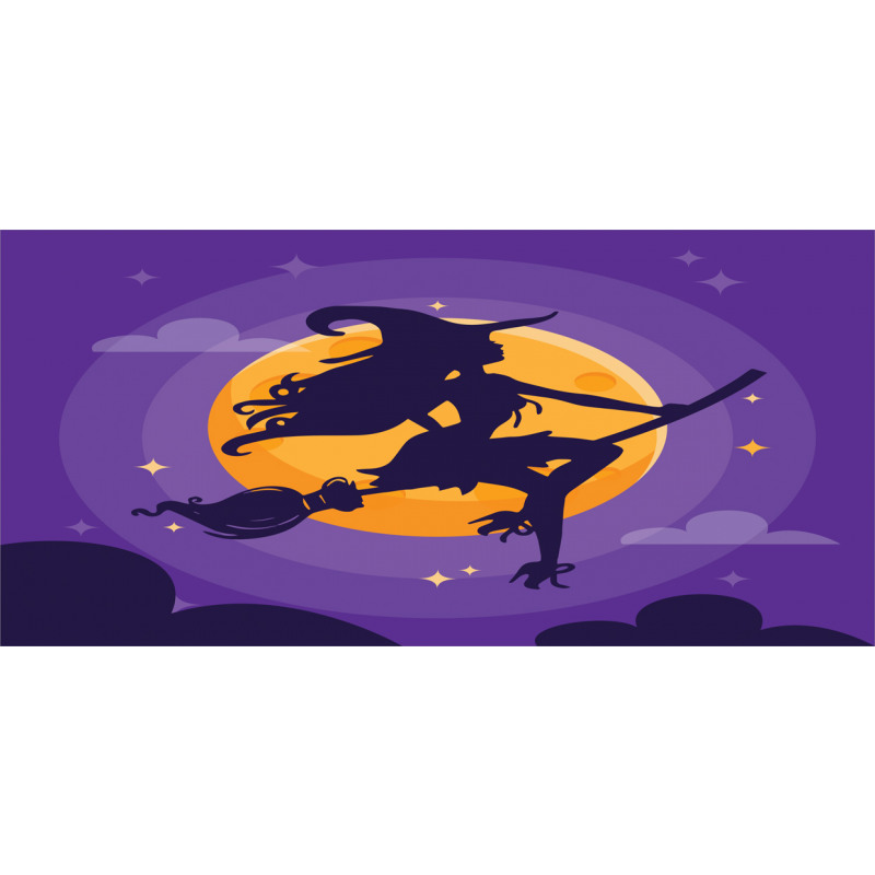 Witch Broom Silhouette Piggy Bank