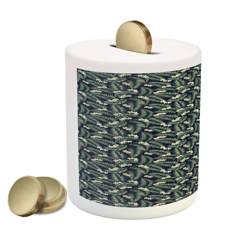 Leafs Print Blossom Piggy Bank