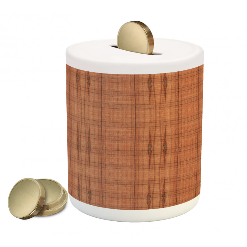 Monochrome Wooden Theme Piggy Bank