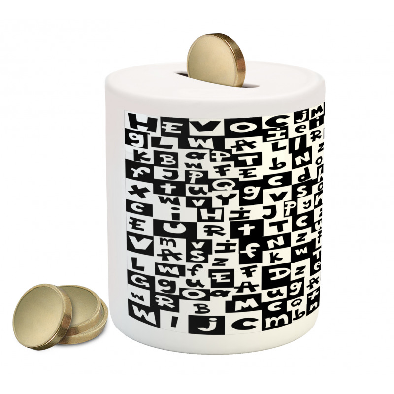 Funky Irregular Letters Piggy Bank