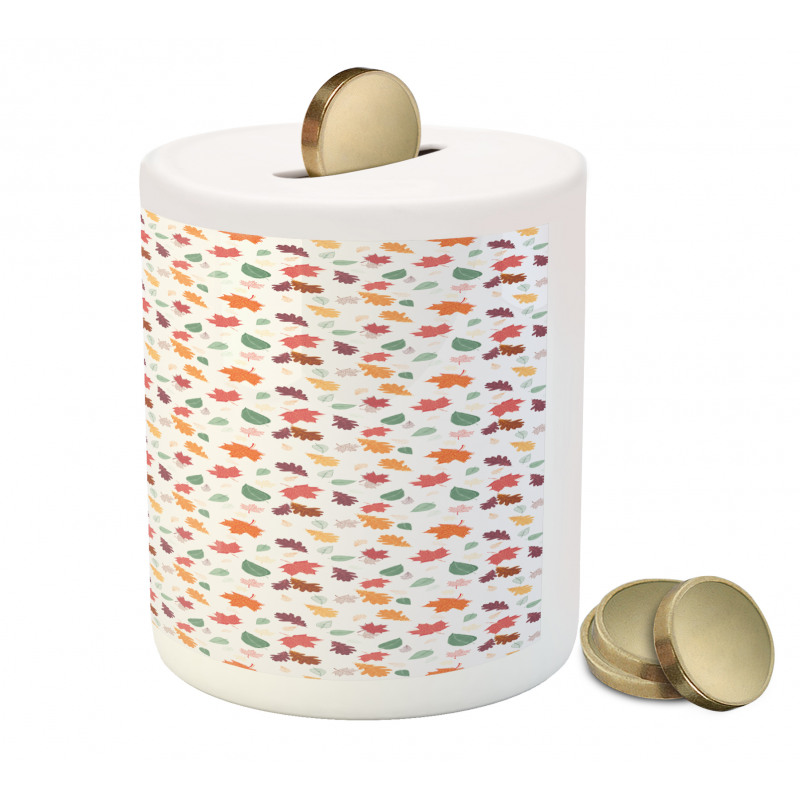 Autumn Vibes Pattern Piggy Bank