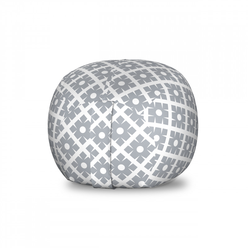Geometrik Pelüş Oyuncak Çuvalı Diyagonal Kareler Beyaz Şeritler Desenli
