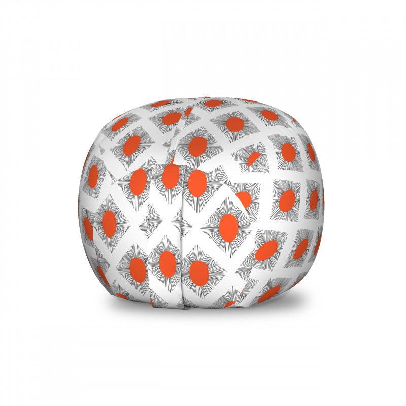 Geometrik Pelüş Oyuncak Çuvalı Çağdaş Modern Sanatsal Oval Çizgili Desen