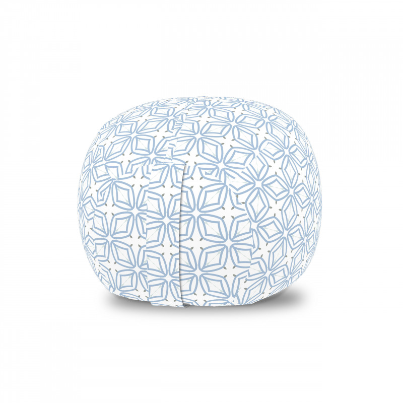 Geometrik Pelüş Oyuncak Çuvalı Dekoratif Oval Gelen Mavimsi Motifler 