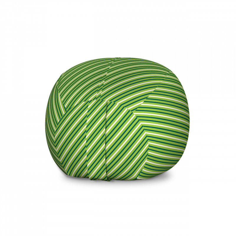 Modern Pelüş Oyuncak Çuvalı Yeşil ve Beyaz Çizgili