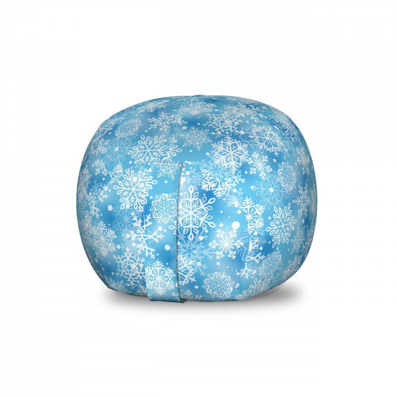 Grafik Pelüş Oyuncak Çuvalı Bulanık Zeminde Farklı Kar Tanesi Sembolleri