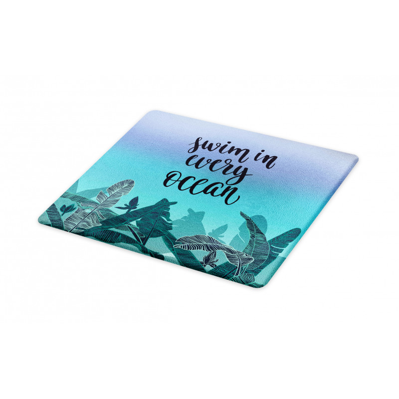 Swim in Every Ocean on Ombre Cutting Board