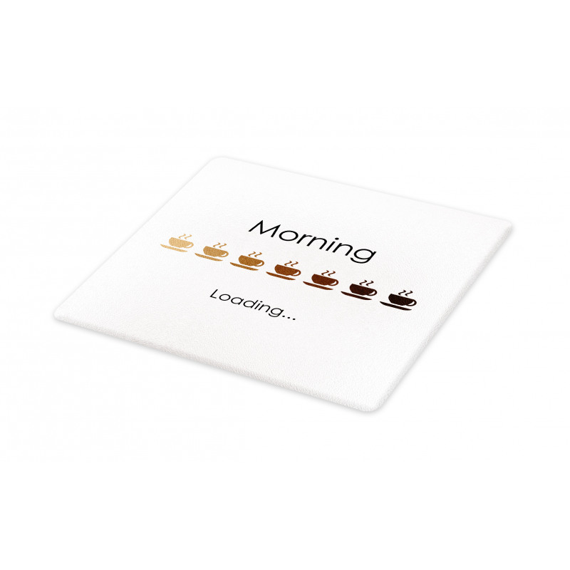 Morning Loading Coffee Cups Cutting Board