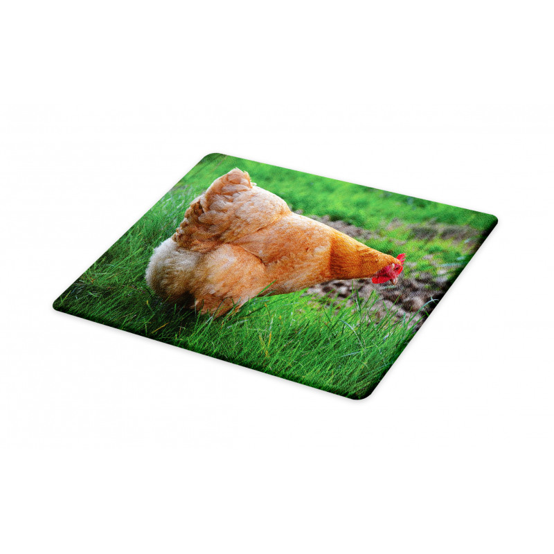 Chicken on Grass Farm Photo Cutting Board