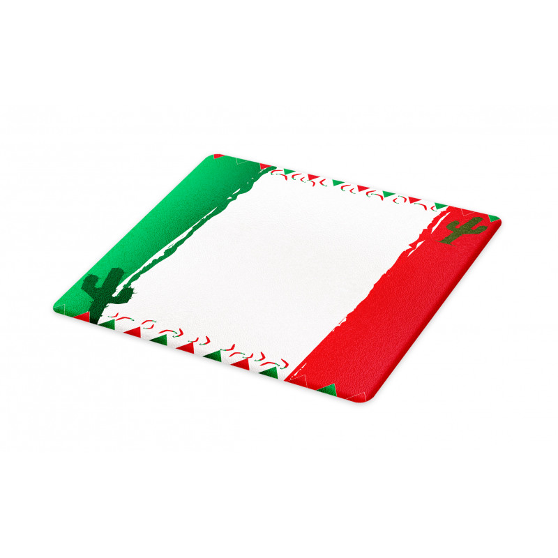 Mexican Colors Flags Cacti Cutting Board