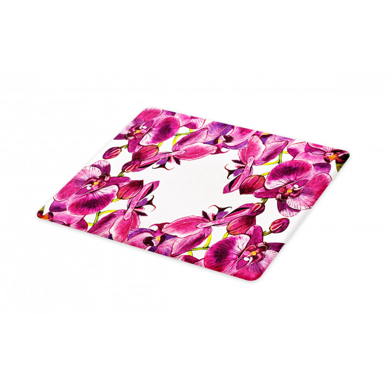 Fresh Spring Orchids Art Cutting Board