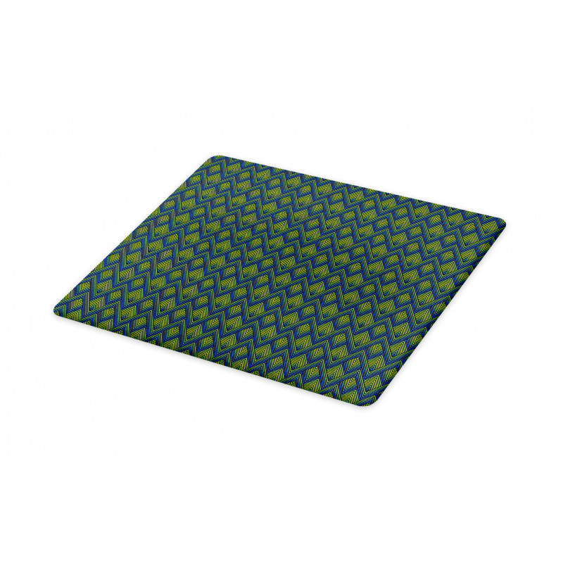 Zigzags Vibrant Abstract Art Cutting Board