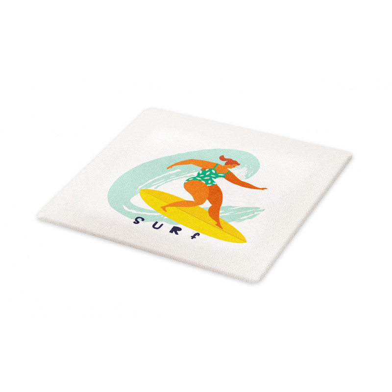 Woman Surfer on the Waves Art Cutting Board