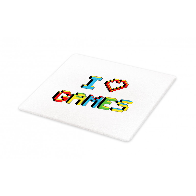 Love Video Games Pixel Art Cutting Board