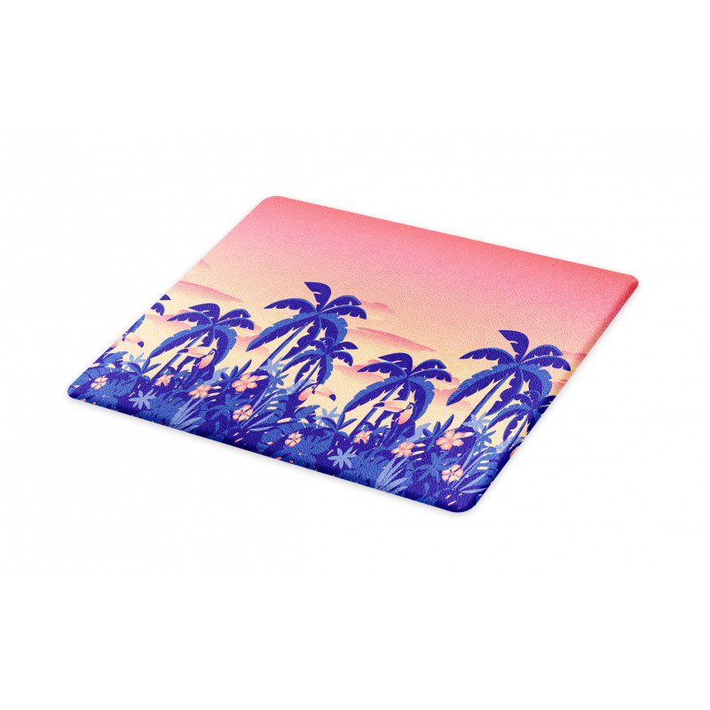 Palm Tree Toucan Sunset Art Cutting Board