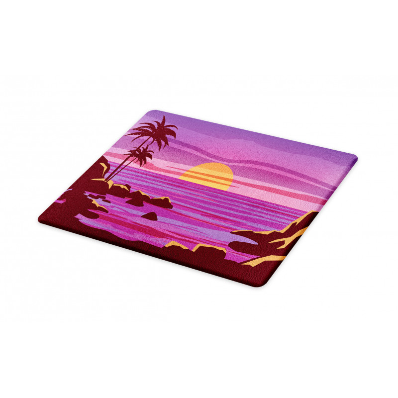 Retro Style Cartoon Beach Cutting Board