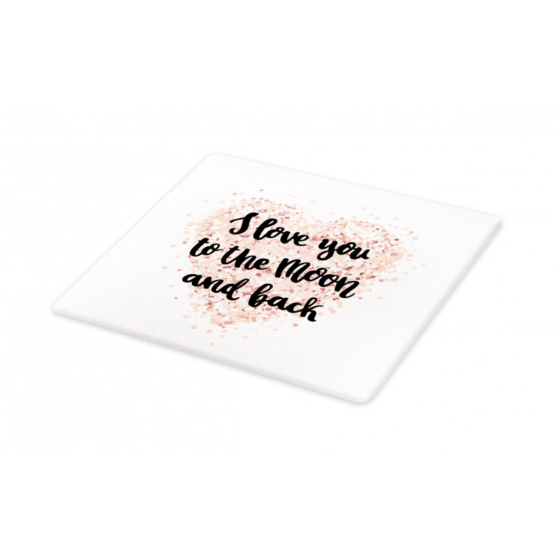 Love Words on Dotwork Heart Cutting Board