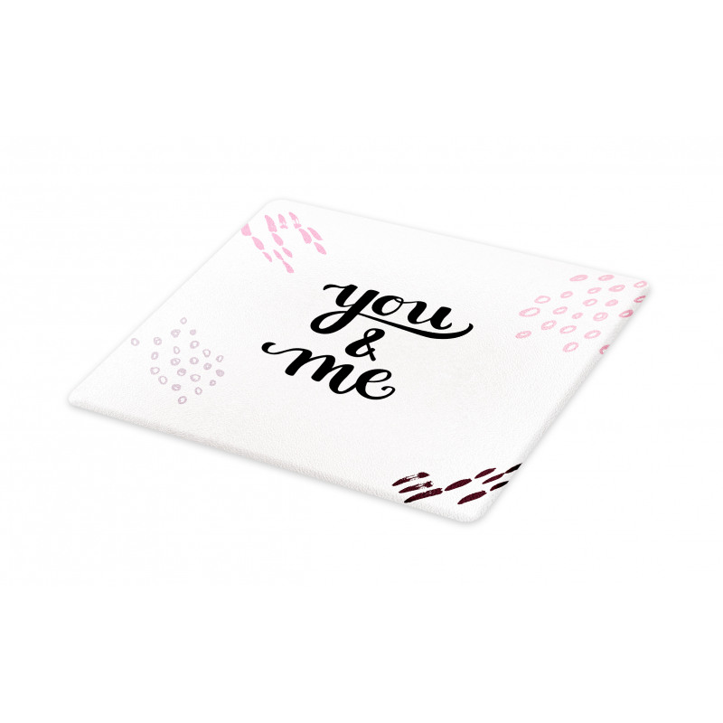 You and Me Lettering Cutting Board