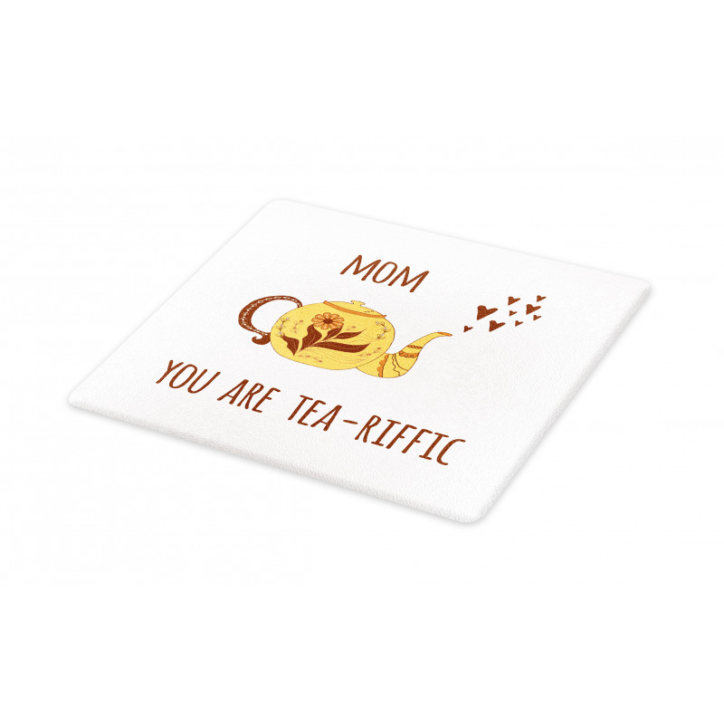 Funny Mothers Day Tea Words Cutting Board