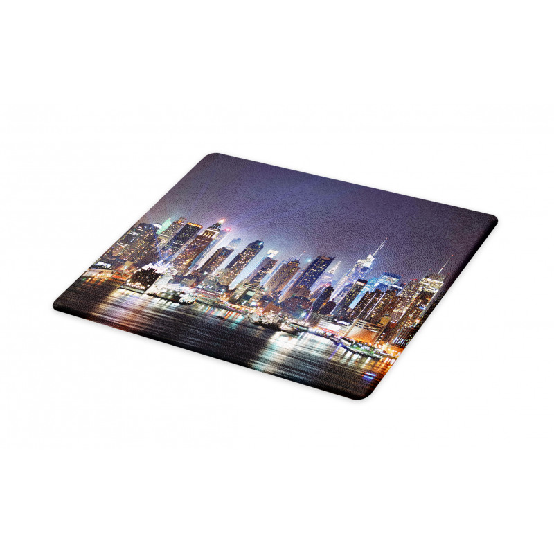 Manhattan Skyline at Night Cutting Board