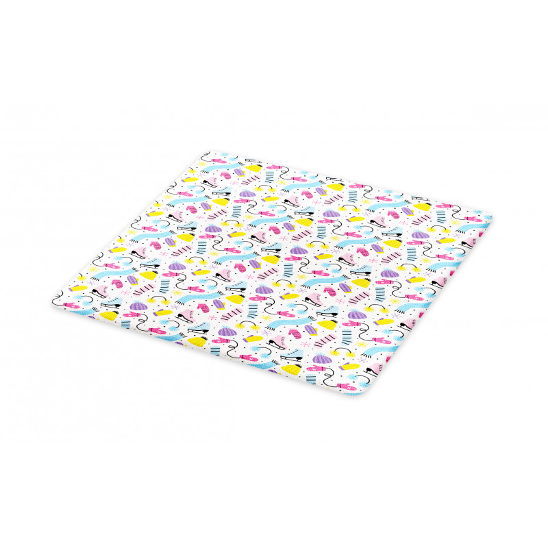 Colorful Winter Clothes Cutting Board