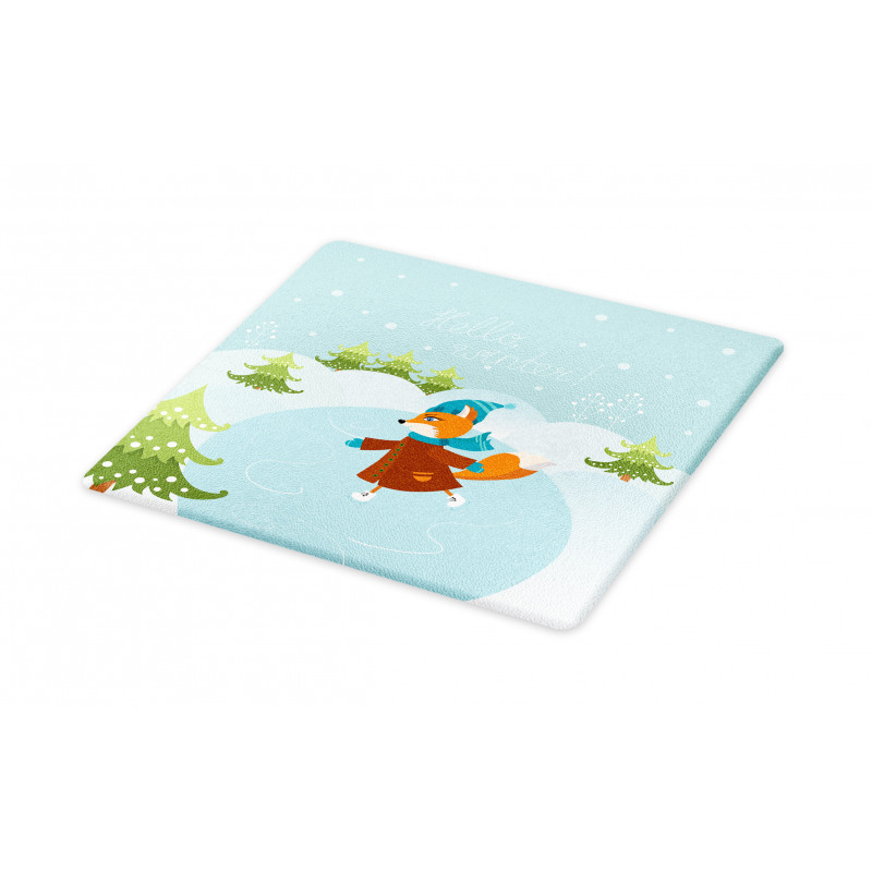 Fox and Hello Winter Cutting Board