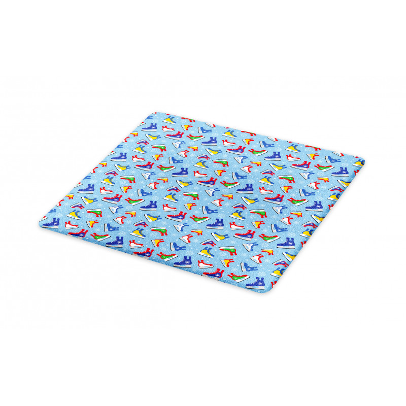 Colorful Winter Footwear Cutting Board