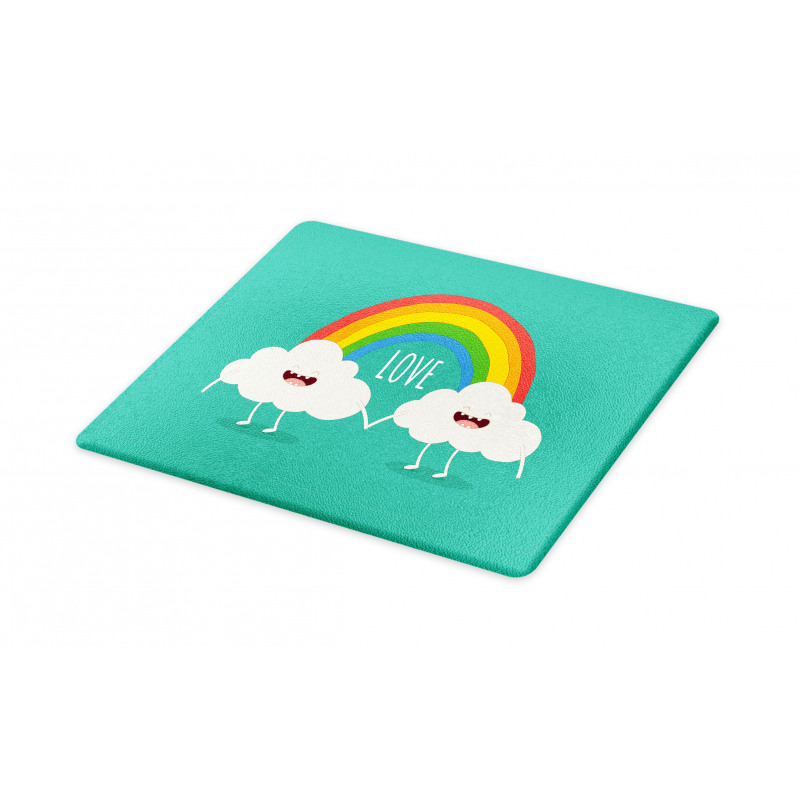 Love Wording Happy Clouds Cutting Board