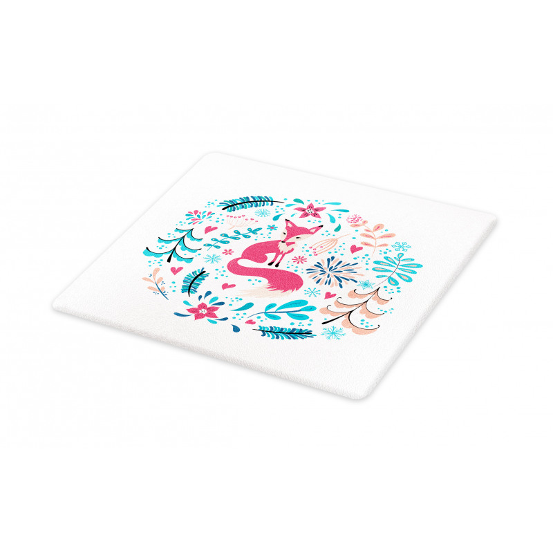 Fox Flowers and Floral Items Cutting Board