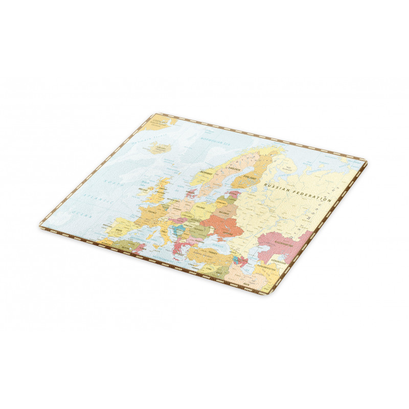 Scandinavian Region Mapping Cutting Board