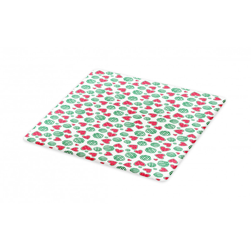 Watermelon Fruit Heart Slices Cutting Board