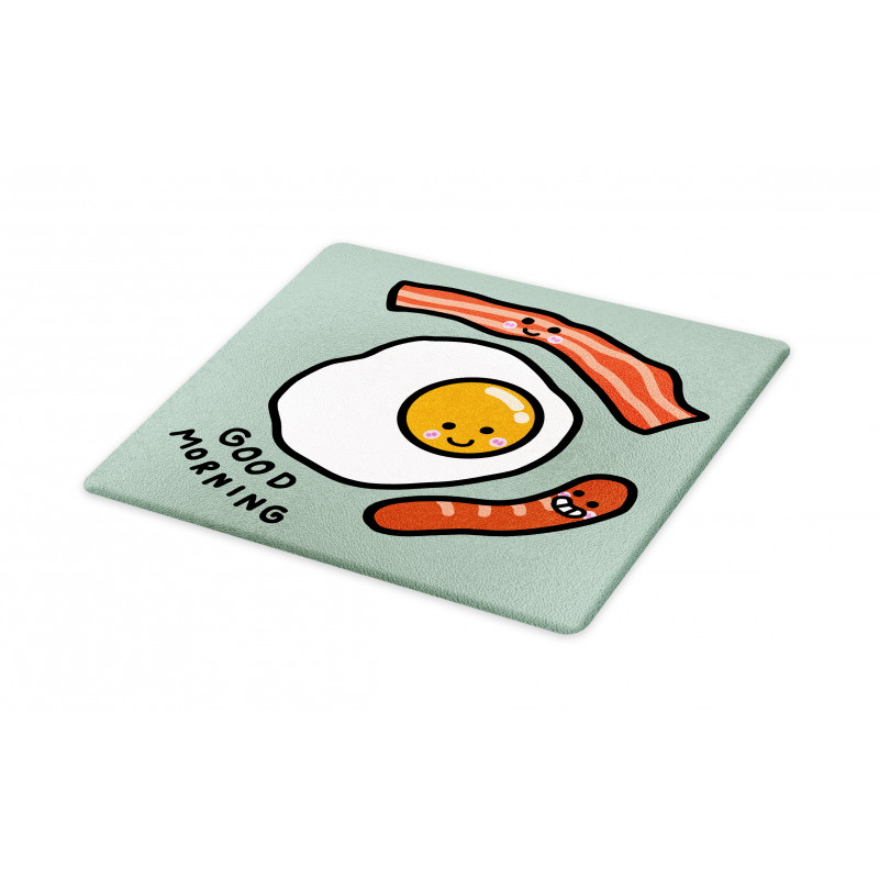 Morning Egg Sausages Cutting Board