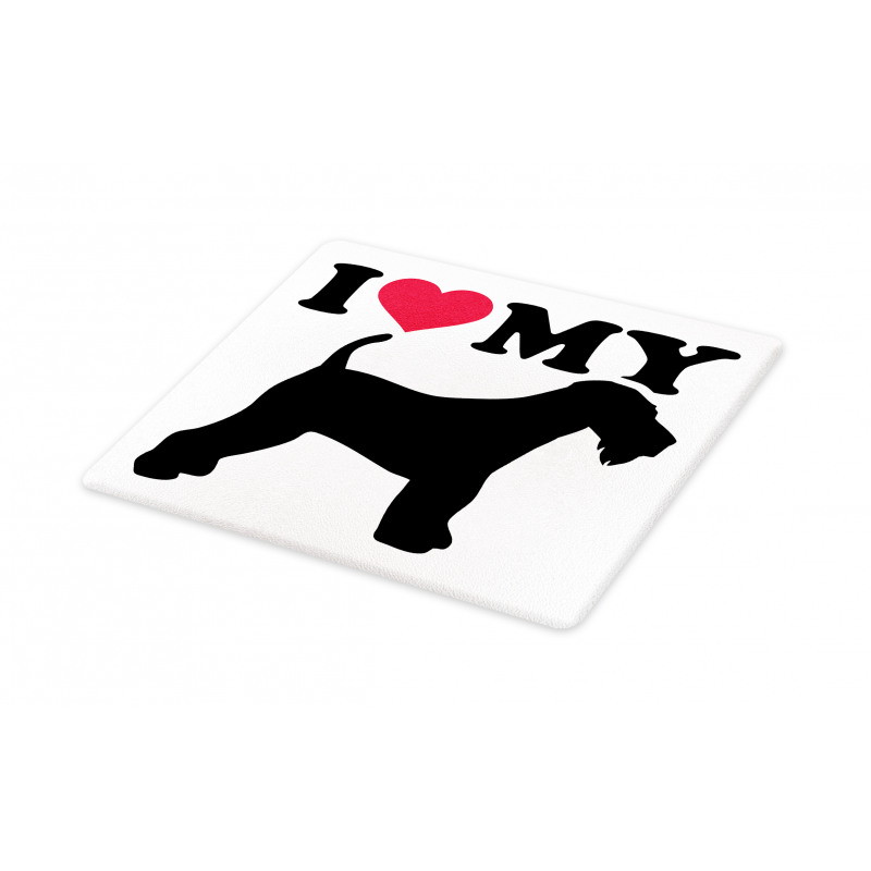 I Love My Terrier Dog Love Cutting Board