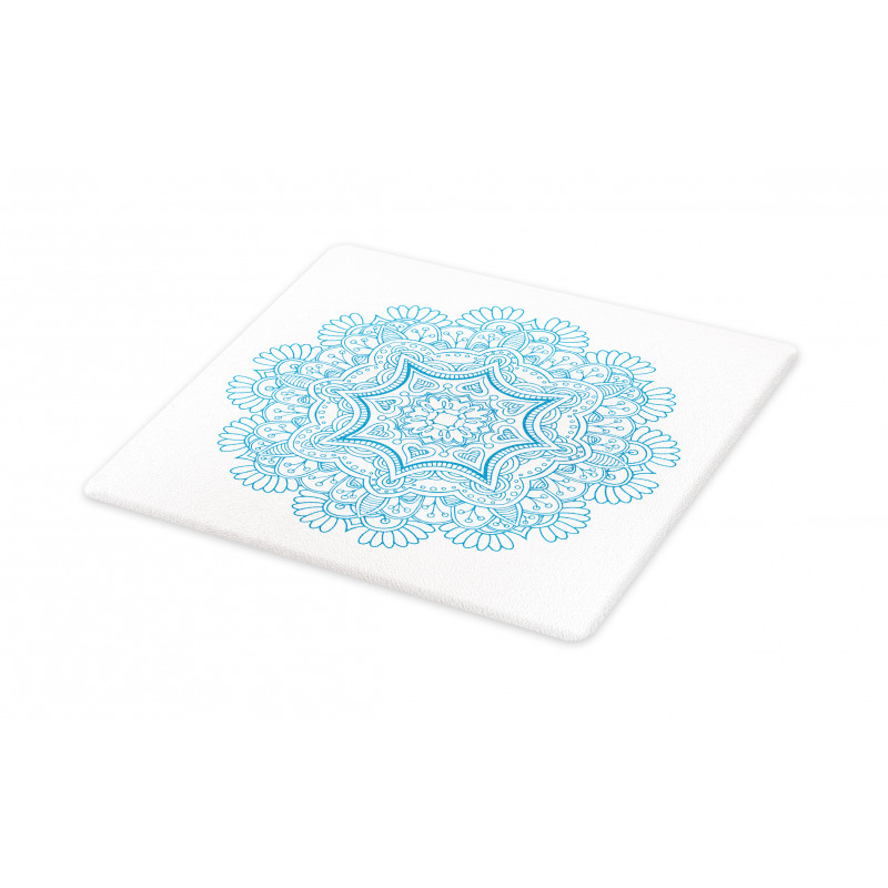 Monotone Floral Round Cutting Board