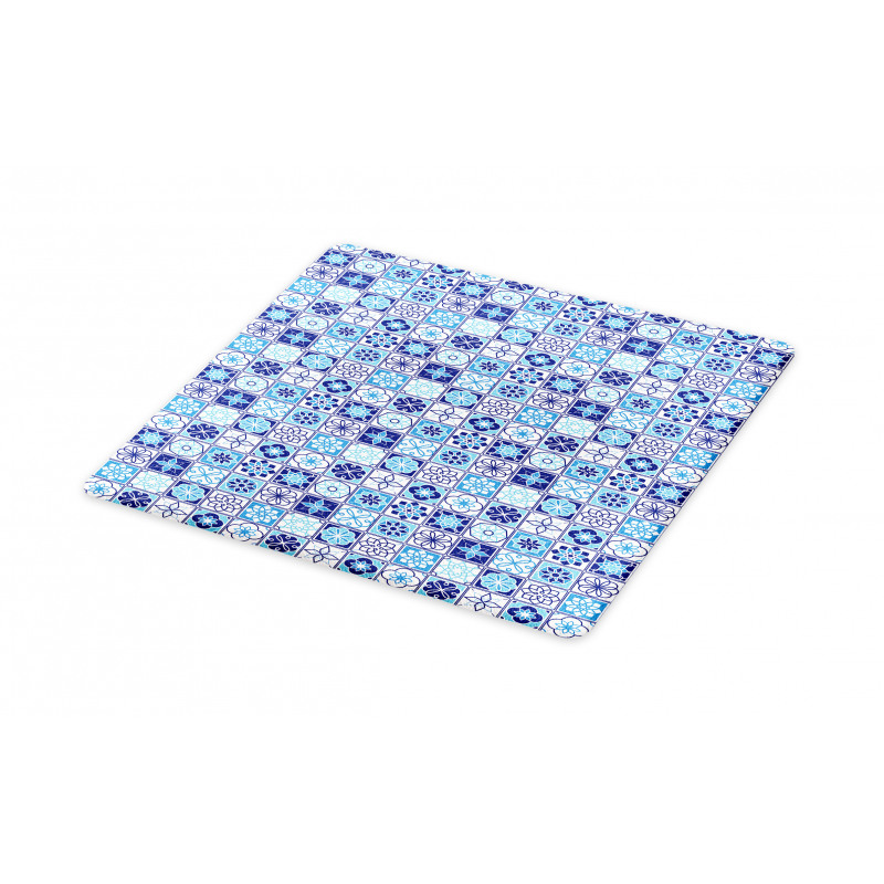 Floral Motif Squares Cutting Board