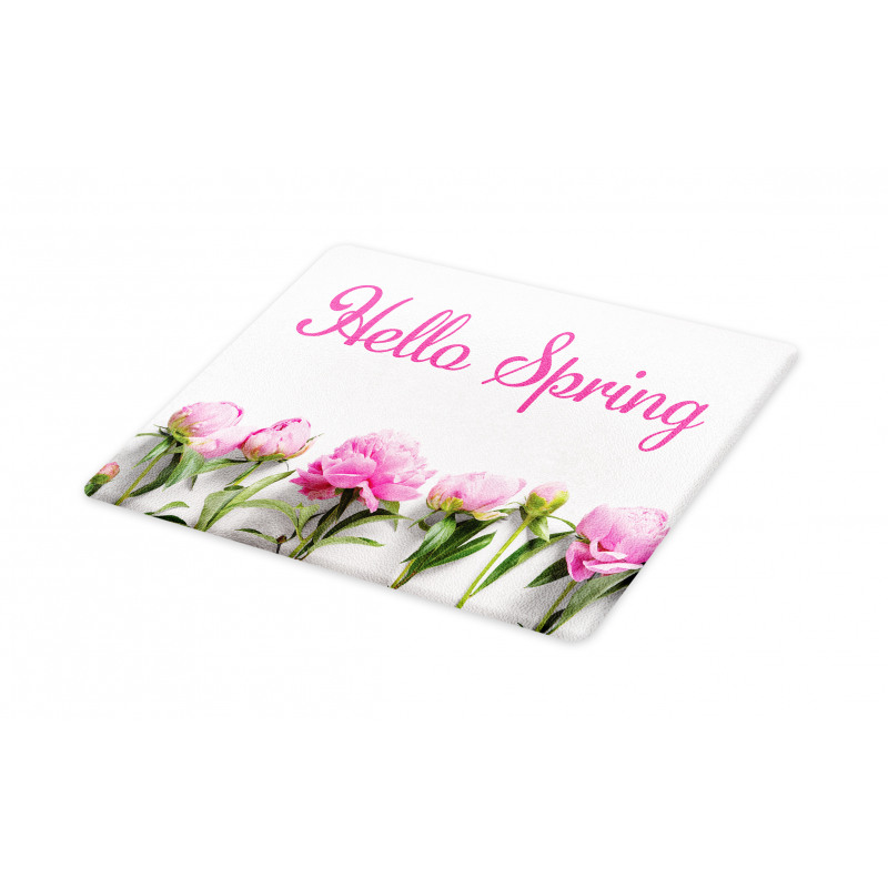 Spring Welcoming Floral Photo Cutting Board