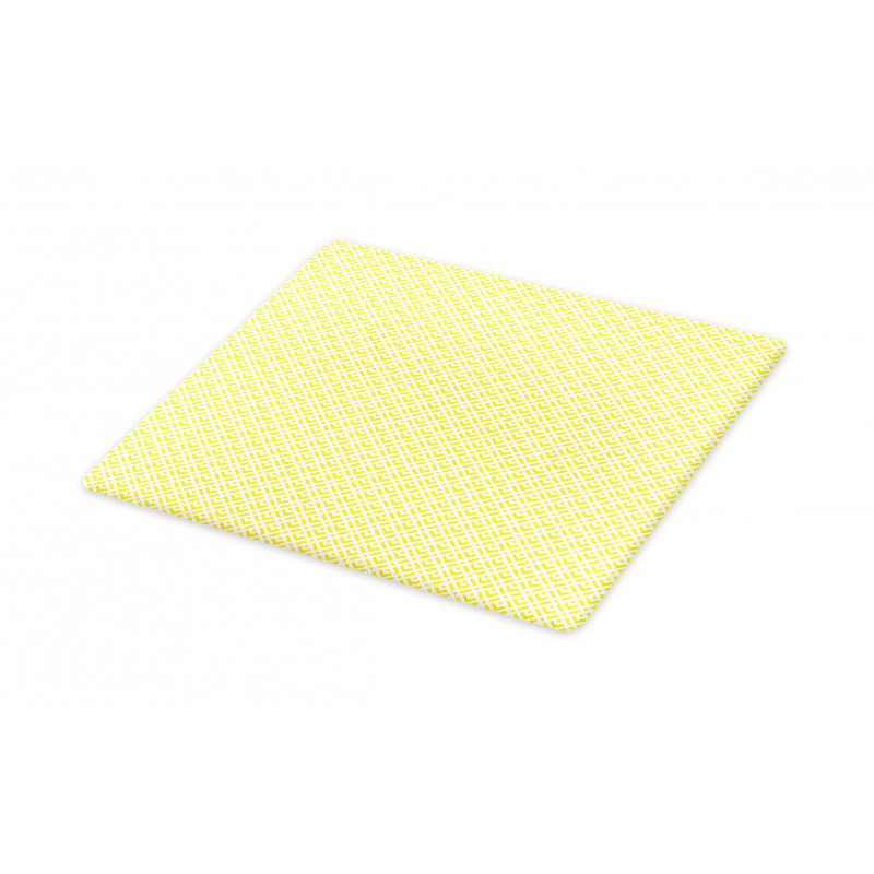 Yellow Squares and Motifs Cutting Board