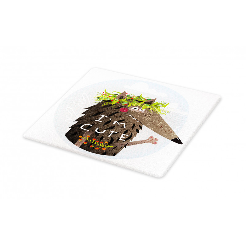 Funny Animal with Berries Cutting Board