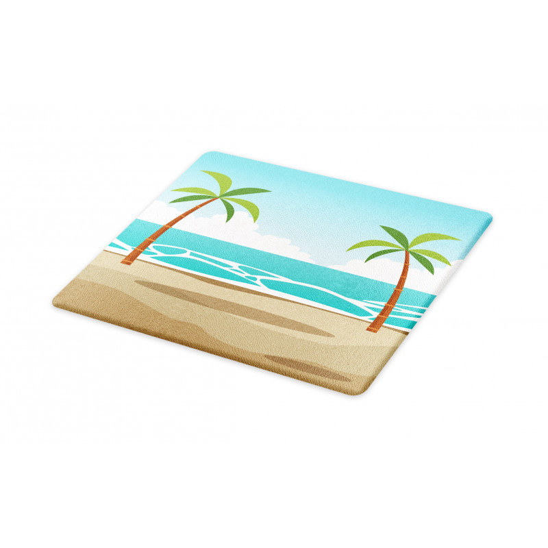 Ocean and Palm Trees Cutting Board